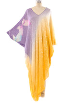 Judy Hornby Embellished Floral Ombre Caftan Dress arcadeshops.com