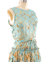 Oscar de la Renta Paisley Jacquard Chiffon Dress Dress arcadeshops.com