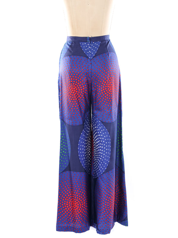 Geometric Printed Silk Pants Bottom arcadeshops.com