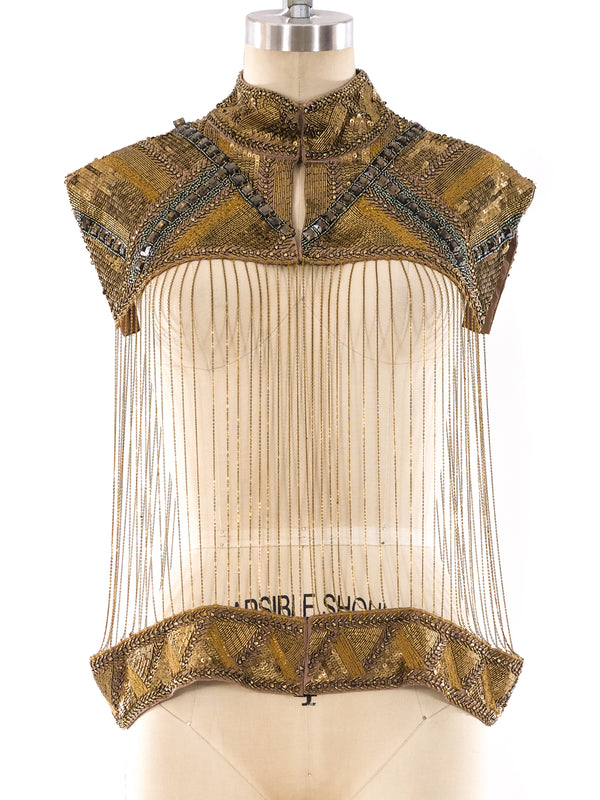 Embellished Chainlink Top Top arcadeshops.com