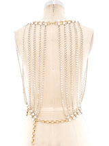 Pearl Bead Accented Chain Body Jewelry Top arcadeshops.com