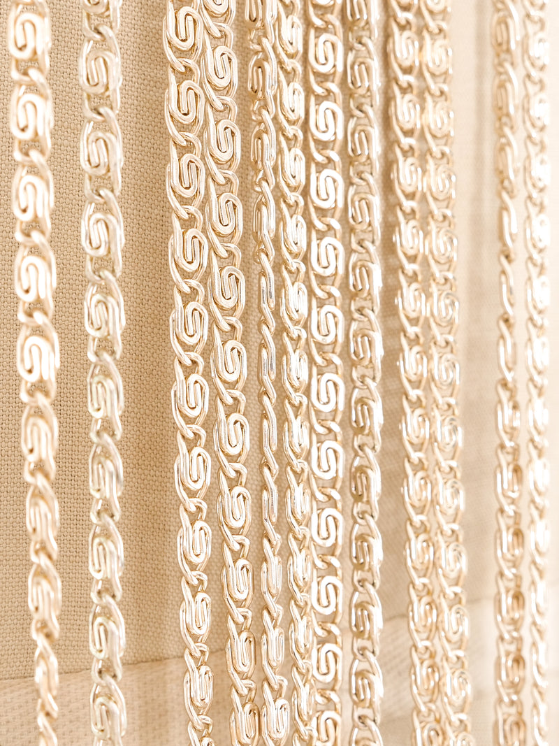 Pearl Bead Accented Chain Body Jewelry Top arcadeshops.com