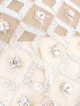 Crystal Studded Metallic Net Dress Dress arcadeshops.com