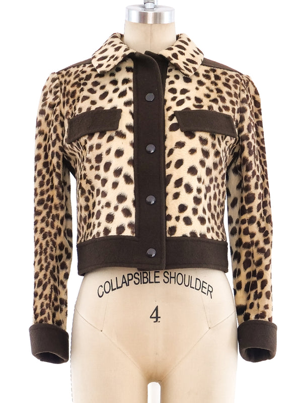 Faux Cheetah Skirt Ensemble Suit arcadeshops.com