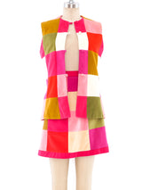 Patchwork Velvet Skirt Ensemble Suit arcadeshops.com