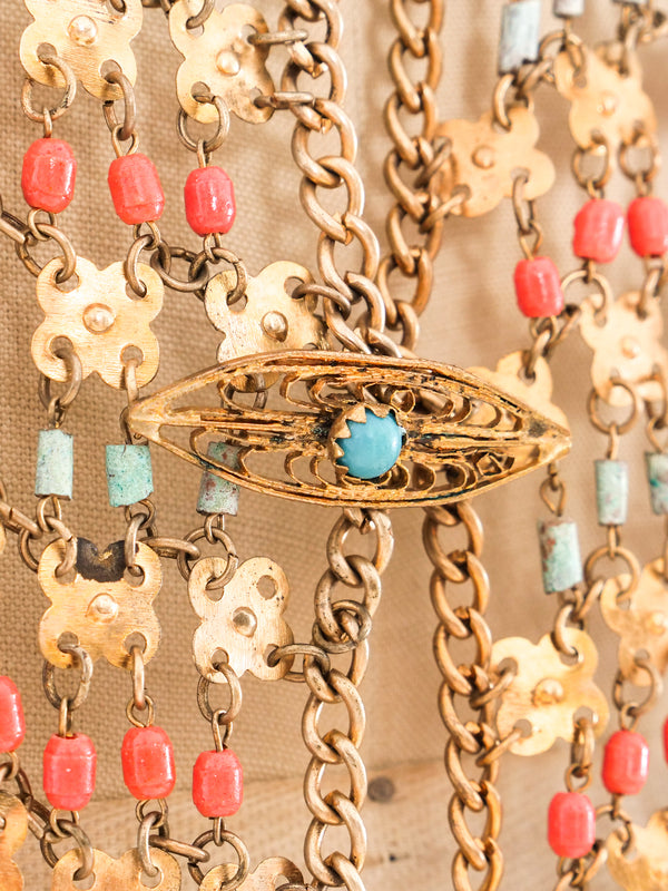 Egyptian Revival Beaded Chainmail Top Top arcadeshops.com