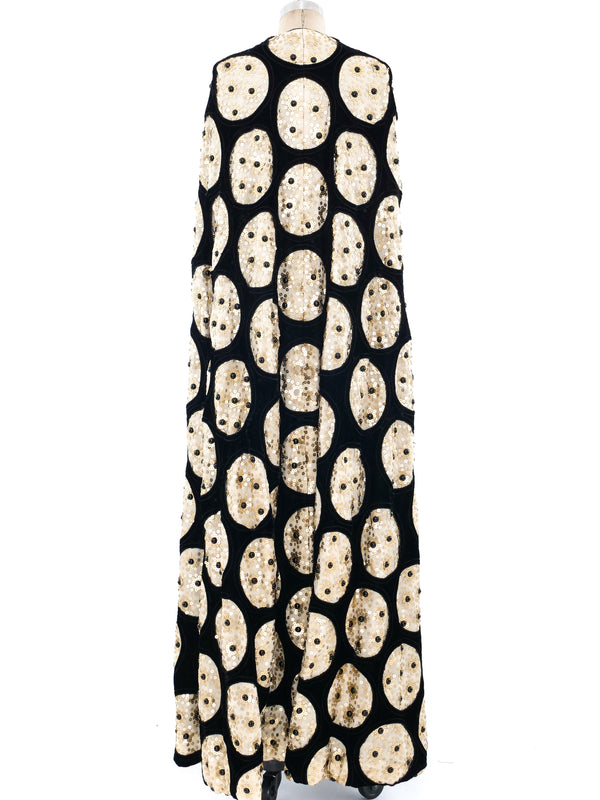 Stavropoulous Sequin Embellished Velvet Opera Cape Outerwear arcadeshops.com