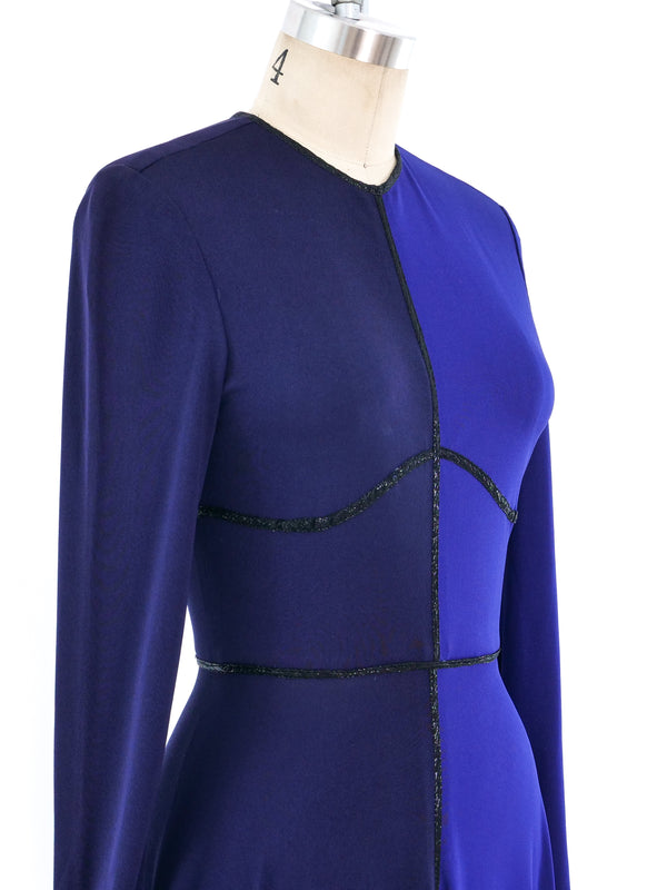 Geoffrey Beene Tonal Cobalt Jersey Gown Dress arcadeshops.com
