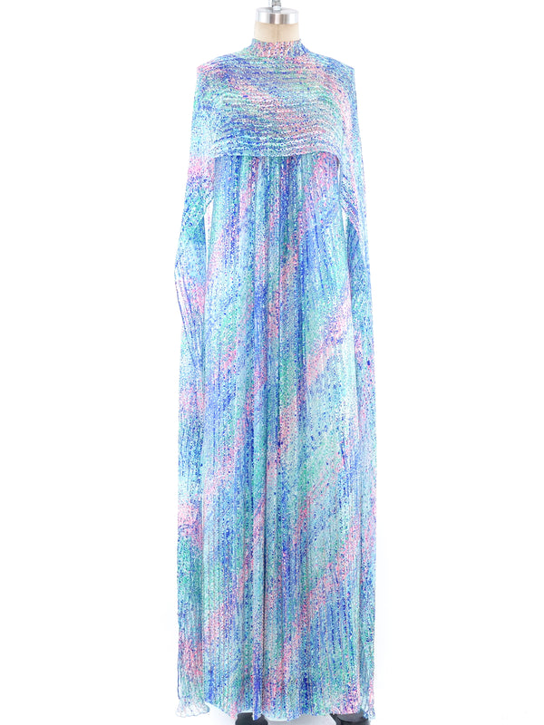 Alfred Bosand Bead Trimmed Pastel Tank Gown Dress arcadeshops.com