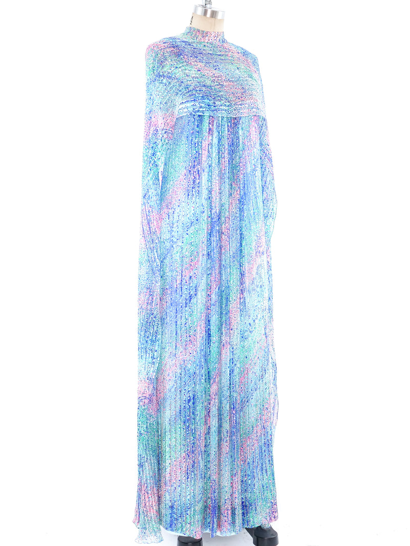 Alfred Bosand Bead Trimmed Pastel Tank Gown Dress arcadeshops.com