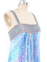 Alfred Bosand Bead Trimmed Pastel Tank Gown Dress arcadeshops.com