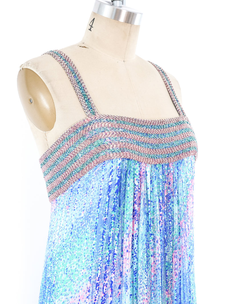 Alfred Bosand Bead Trimmed Pastel Tank Gown Dress arcadeshops.com