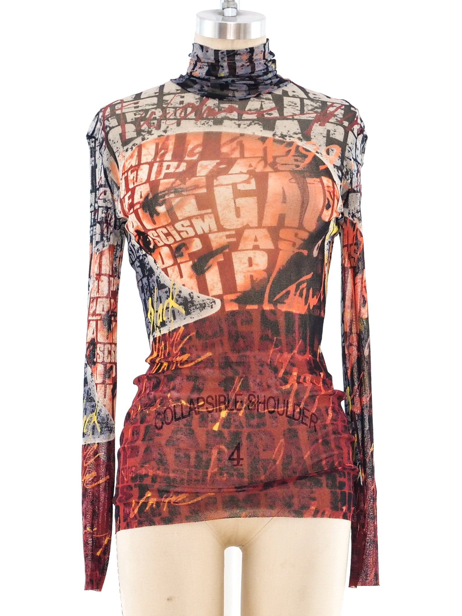 Jean Paul Gaultier Graphic Net Top