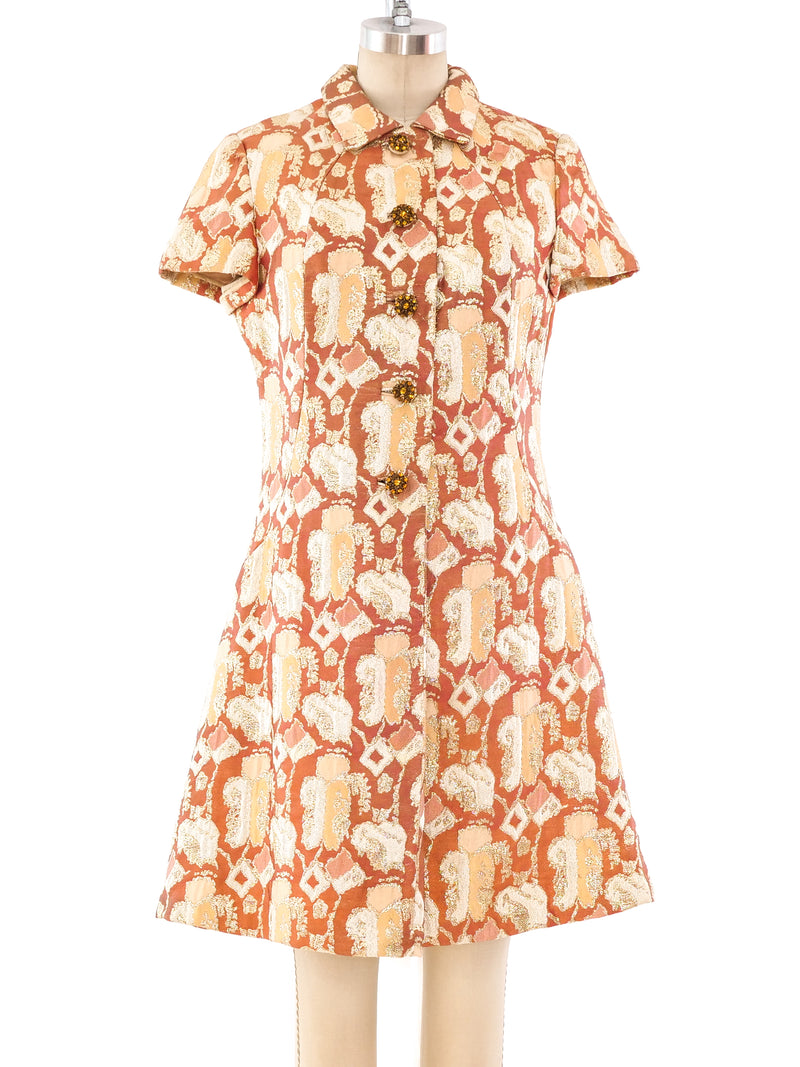 1960's Metallic Brocade Dress Dress arcadeshops.com