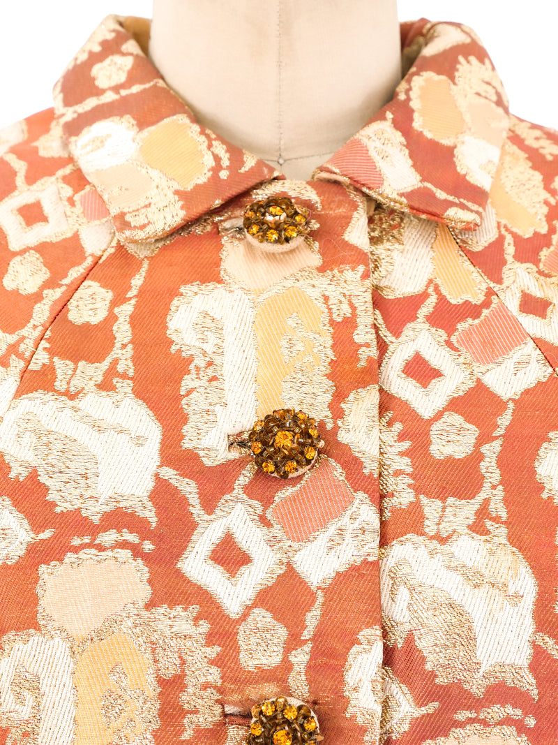 1960's Metallic Brocade Dress Dress arcadeshops.com