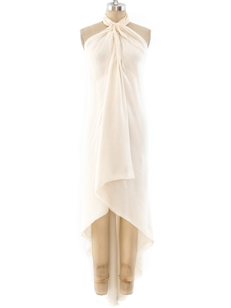 Halston Silk Chiffon Halter Dress Dress arcadeshops.com