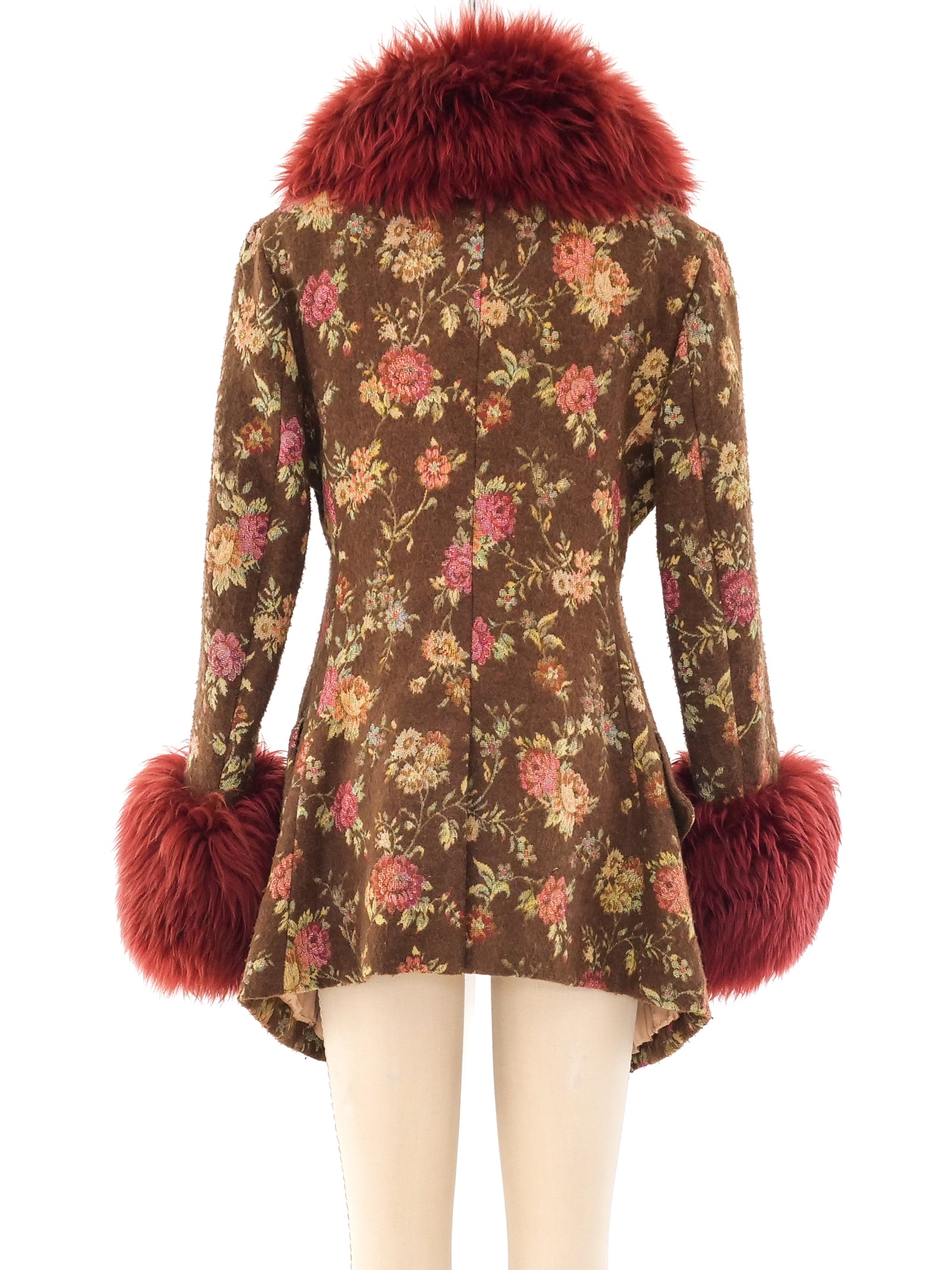 Vivienne Westwood Vegan Fur Trimmed Coat