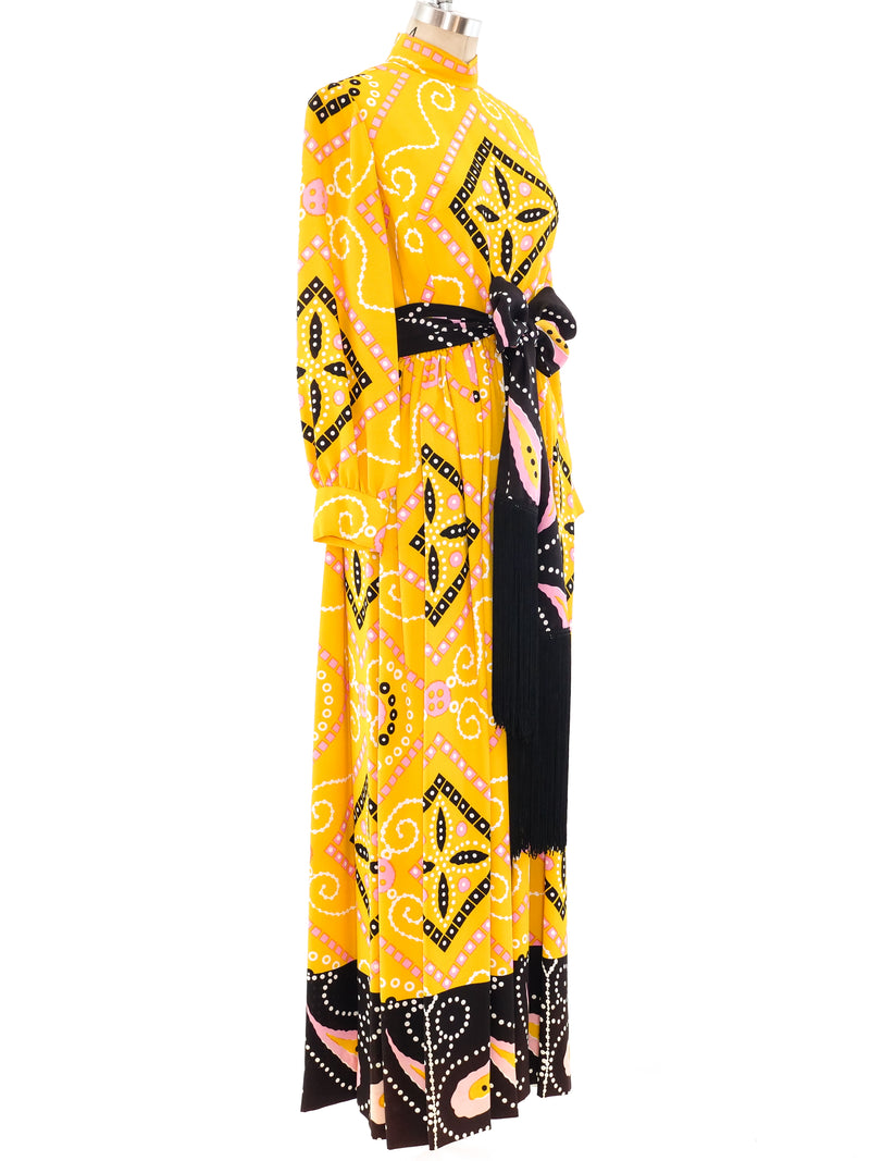 Graphic Printed Crepe Dress Dress arcadeshops.com