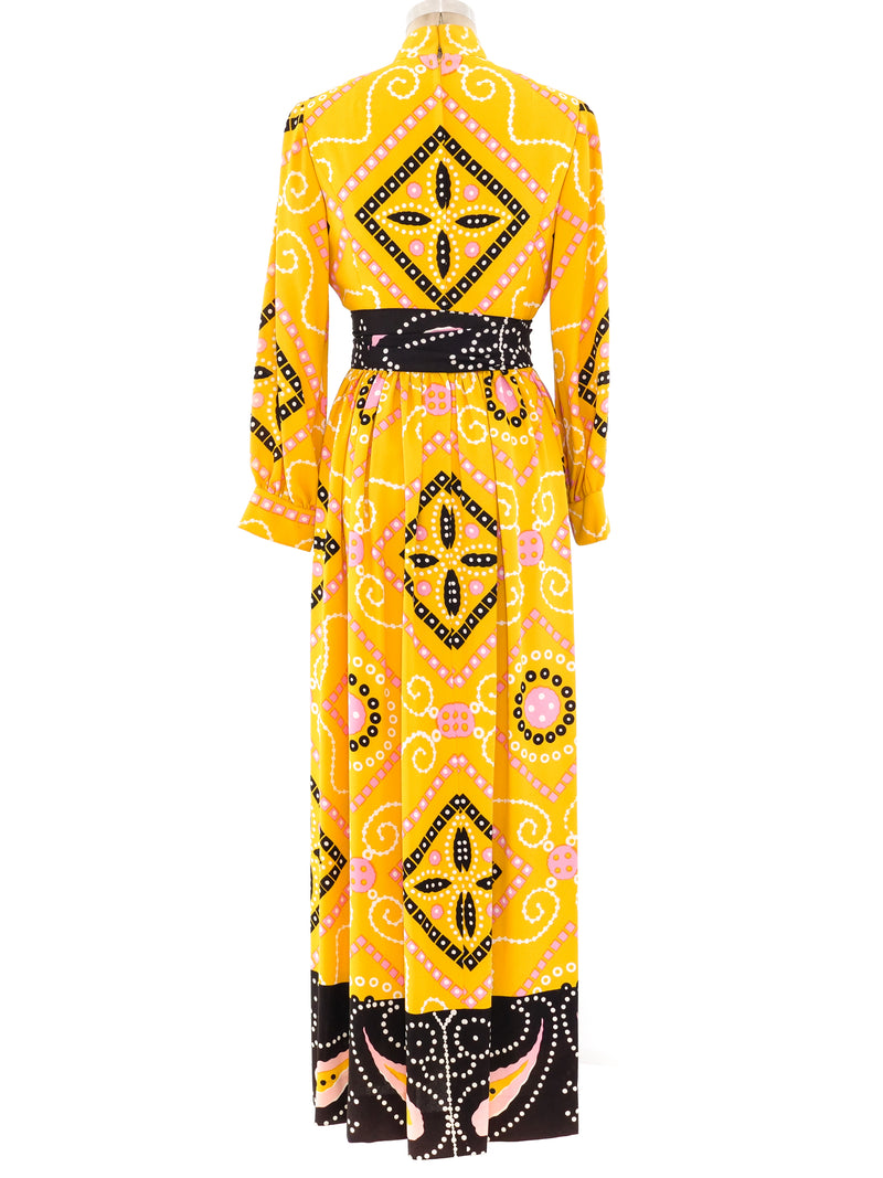 Graphic Printed Crepe Dress Dress arcadeshops.com