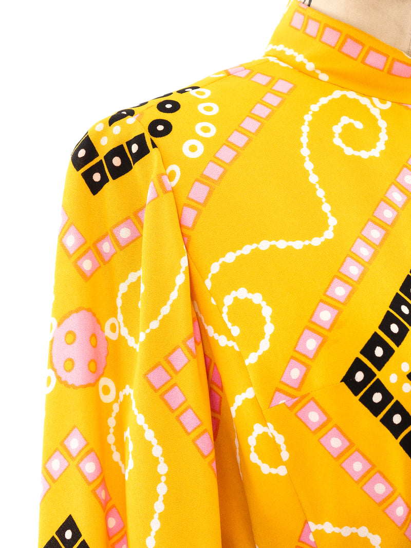 Graphic Printed Crepe Dress Dress arcadeshops.com