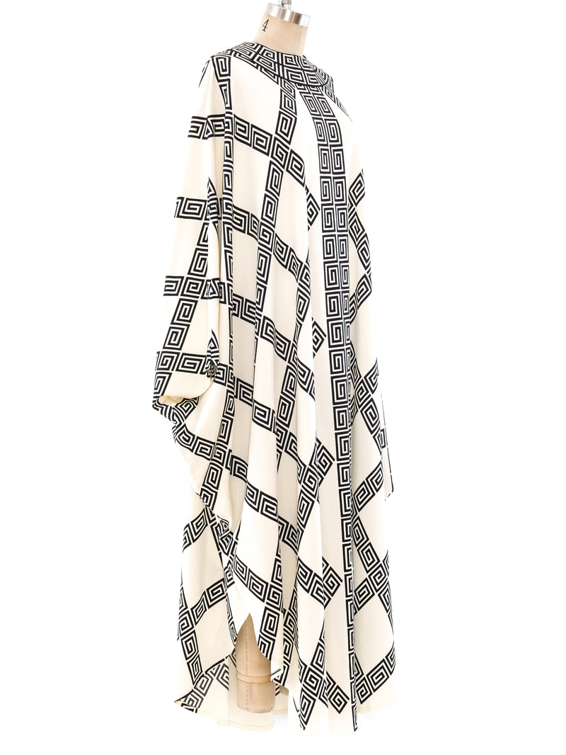 Mr. Dino Greek Key Printed Caftan Dress arcadeshops.com