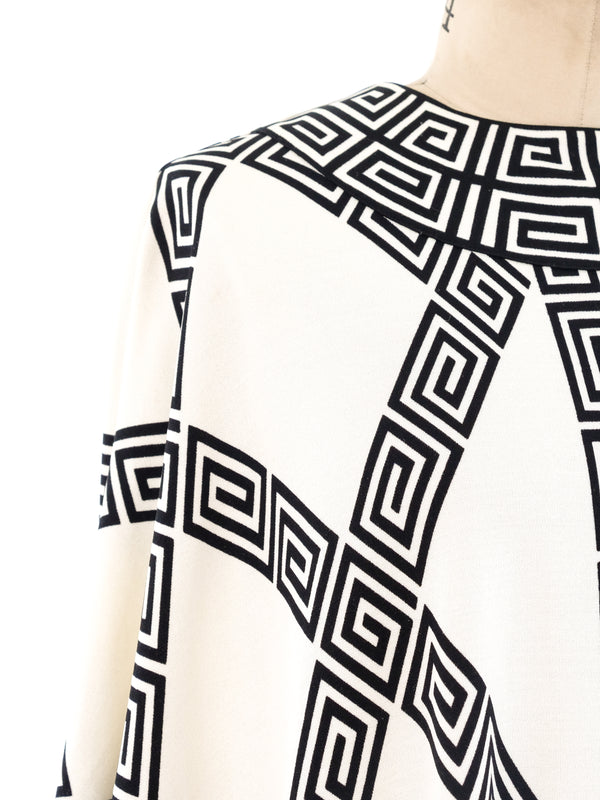 Mr. Dino Greek Key Printed Caftan Dress arcadeshops.com