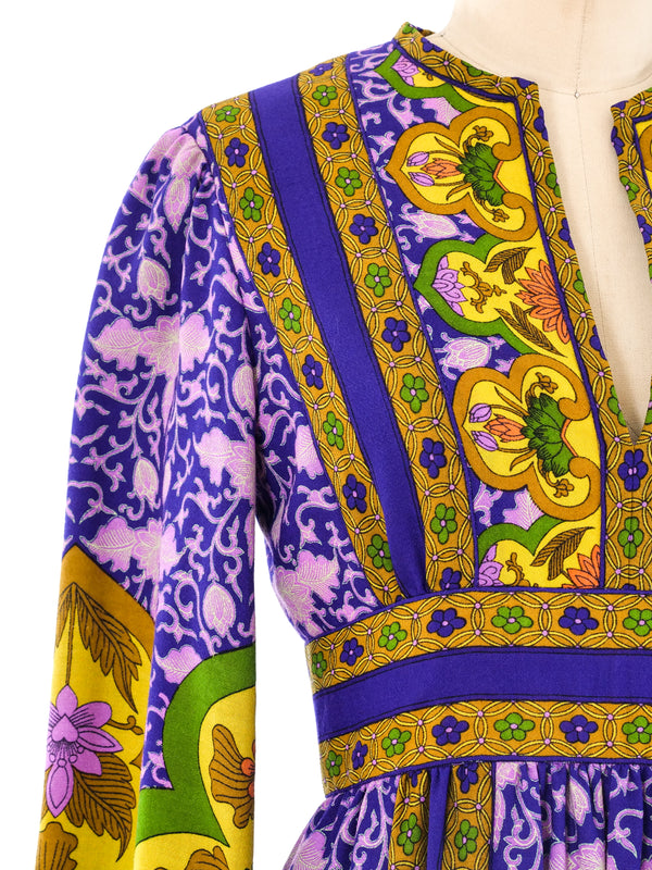 Malcolm Starr Mixed Print Maxi Dress Dress arcadeshops.com