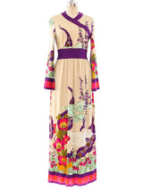 Floral Printed Knit Maxi Dress Dress arcadeshops.com