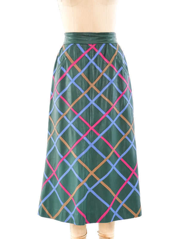Christian Dior Multicolor Leather Skirt Bottom arcadeshops.com