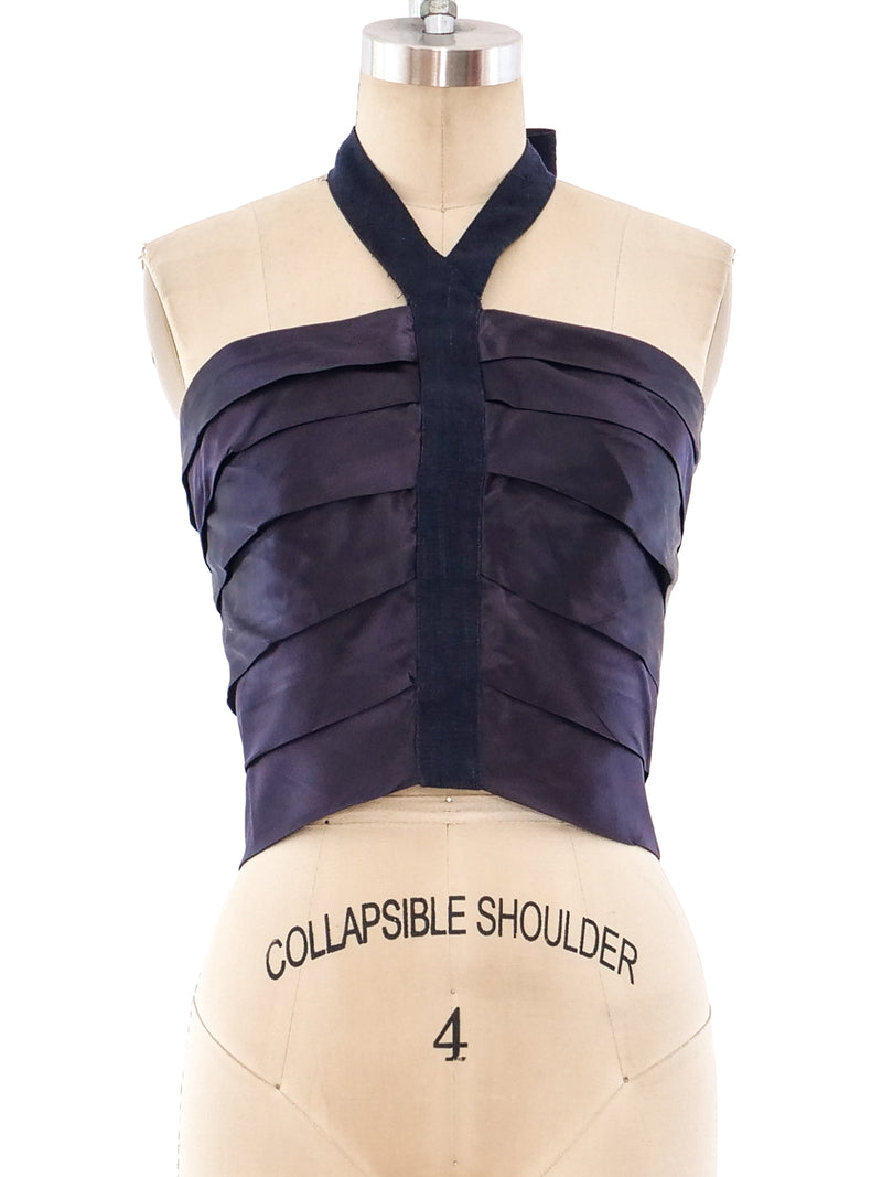 Gianni Versace Satin Bandage Halter Top arcadeshops.com