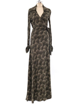 Diane von Furstenberg Printed Wrap Maxi Dress Dress arcadeshops.com