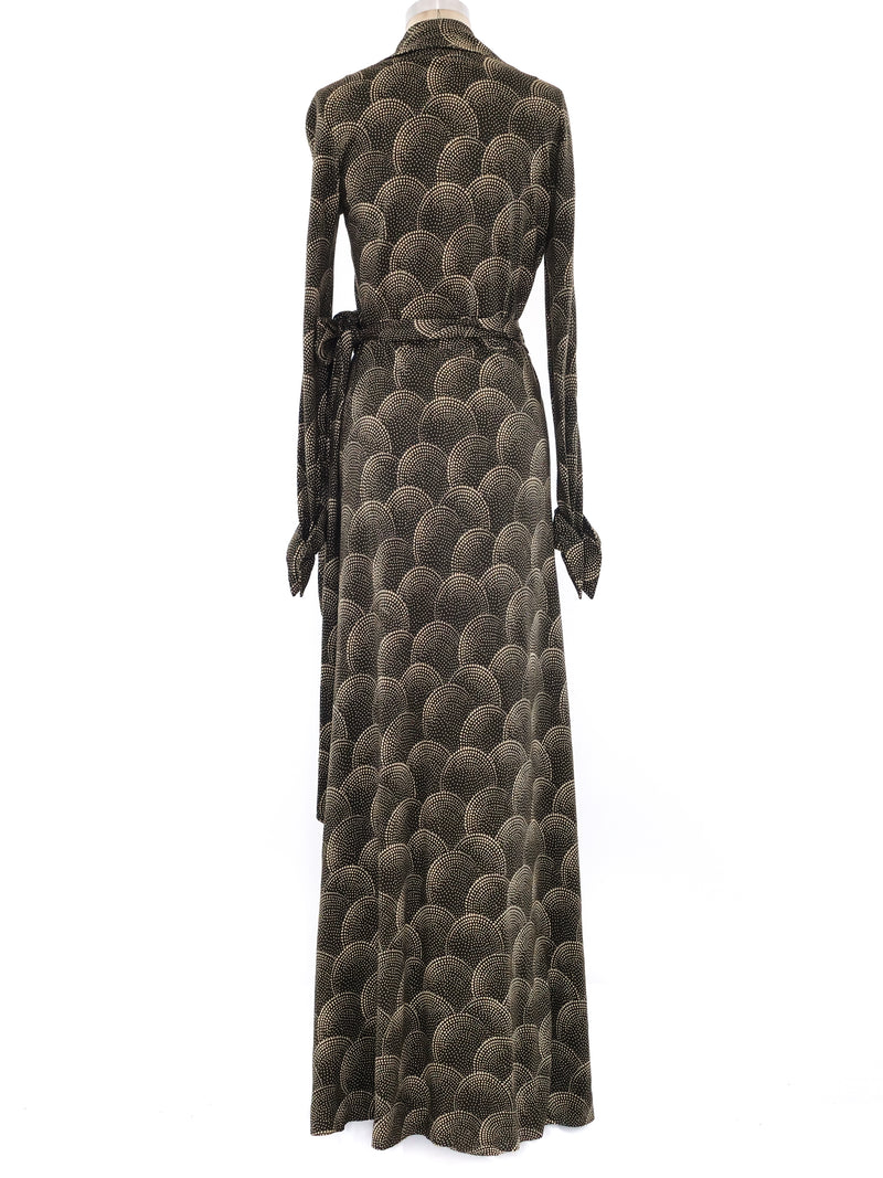 Diane von Furstenberg Printed Wrap Maxi Dress Dress arcadeshops.com