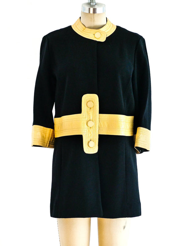 Mod Vinyl Trimmed Knit Jacket Jacket arcadeshops.com