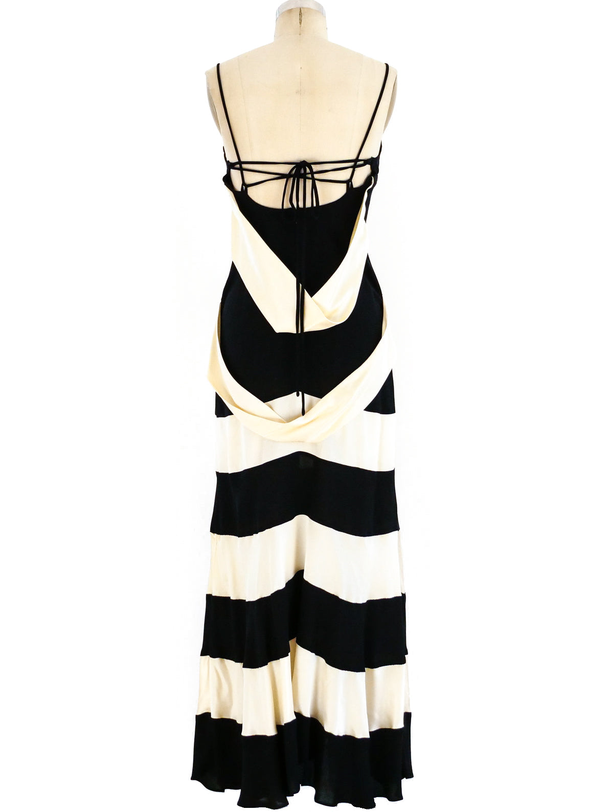 Moschino Graphic Striped Maxi Dress