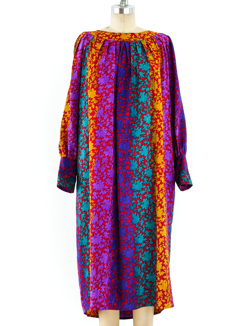 Multicolor Baroque Print Silk Dress Dress arcadeshops.com