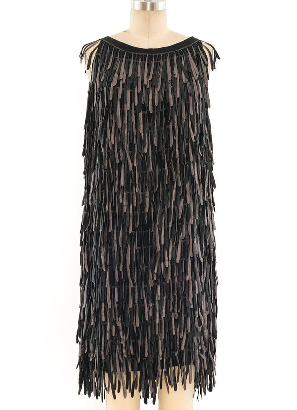 Fendi Sleeveless Fringe Dress Dress arcadeshops.com