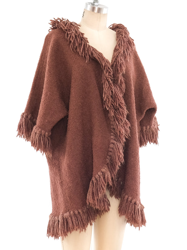 Chocolate Yarn Fringed Jacket Jacket arcadeshops.com