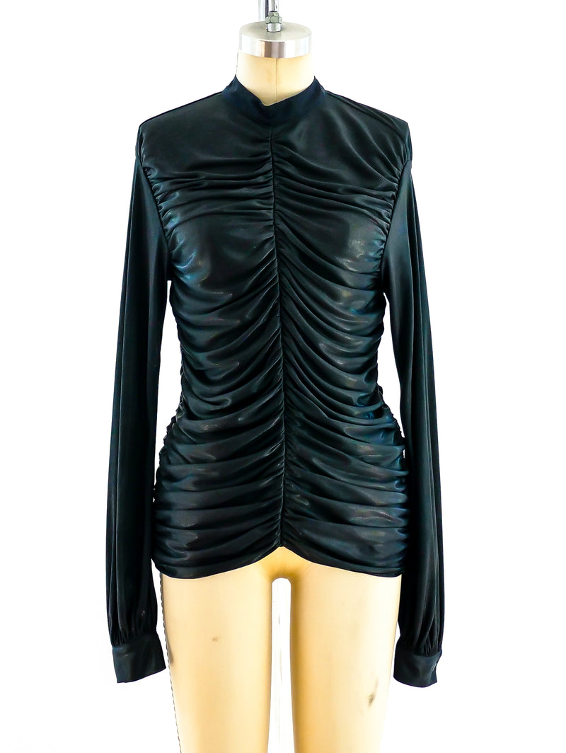 Chanel Parachute Ruched Jersey Top Top arcadeshops.com
