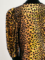 Gold Lurex Leopard Print Jacket Jacket arcadeshops.com