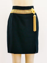 Gianfranco Ferre Gold Tassel Skirt Skirt arcadeshops.com
