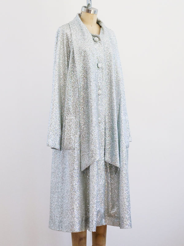 Rodarte Silver Sequin Coat Dress Jacket arcadeshops.com