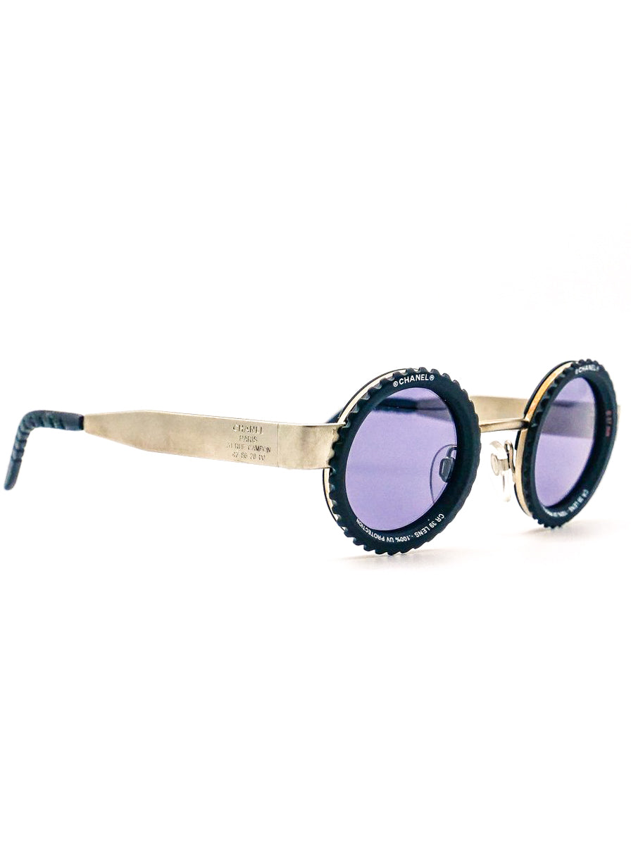 Original Chanel Vintage Sunglasses Model 71340 Tortoiseshell  Paris  Peep  Eyewear