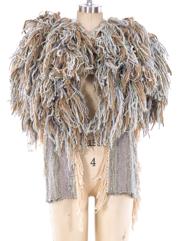 Art To Wear Yarn Shag Vest Jacket arcadeshops.com