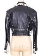Moschino Cheap and Chic Leather Motorcycle Jacket Jacket arcadeshops.com