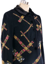 Moschino Tapestry Ribbon Trimmed Skirt Suit Suit arcadeshops.com