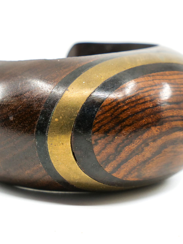 Hand-Carved Wood Cuff Accessory arcadeshops.com