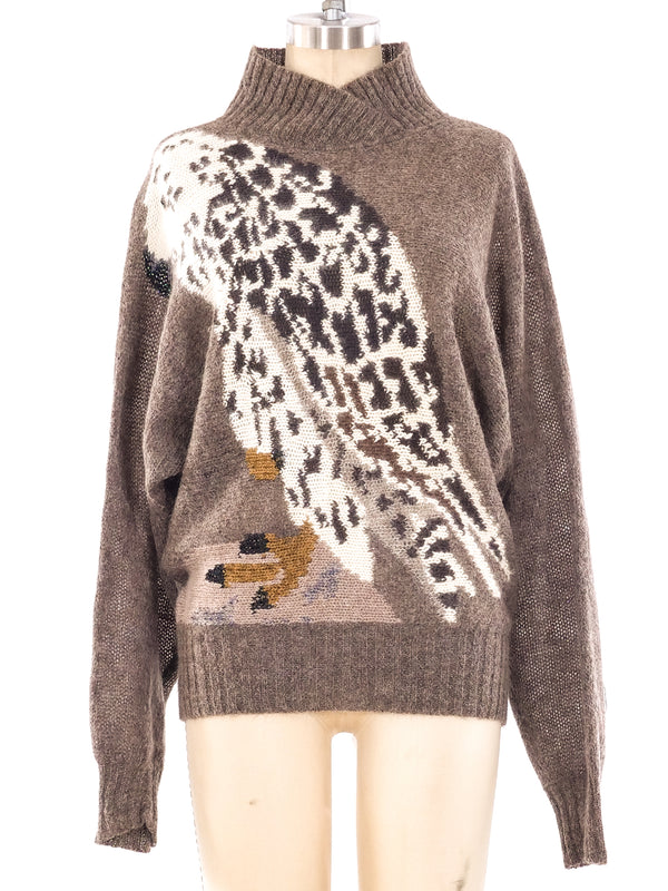 Krizia Bird Motif Sweater Top arcadeshops.com