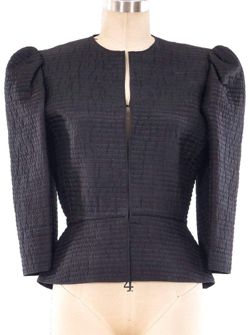 Mary McFadden Quilted Crop Jacket