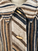 Striped Wool Maxi Coat Outerwear arcadeshops.com