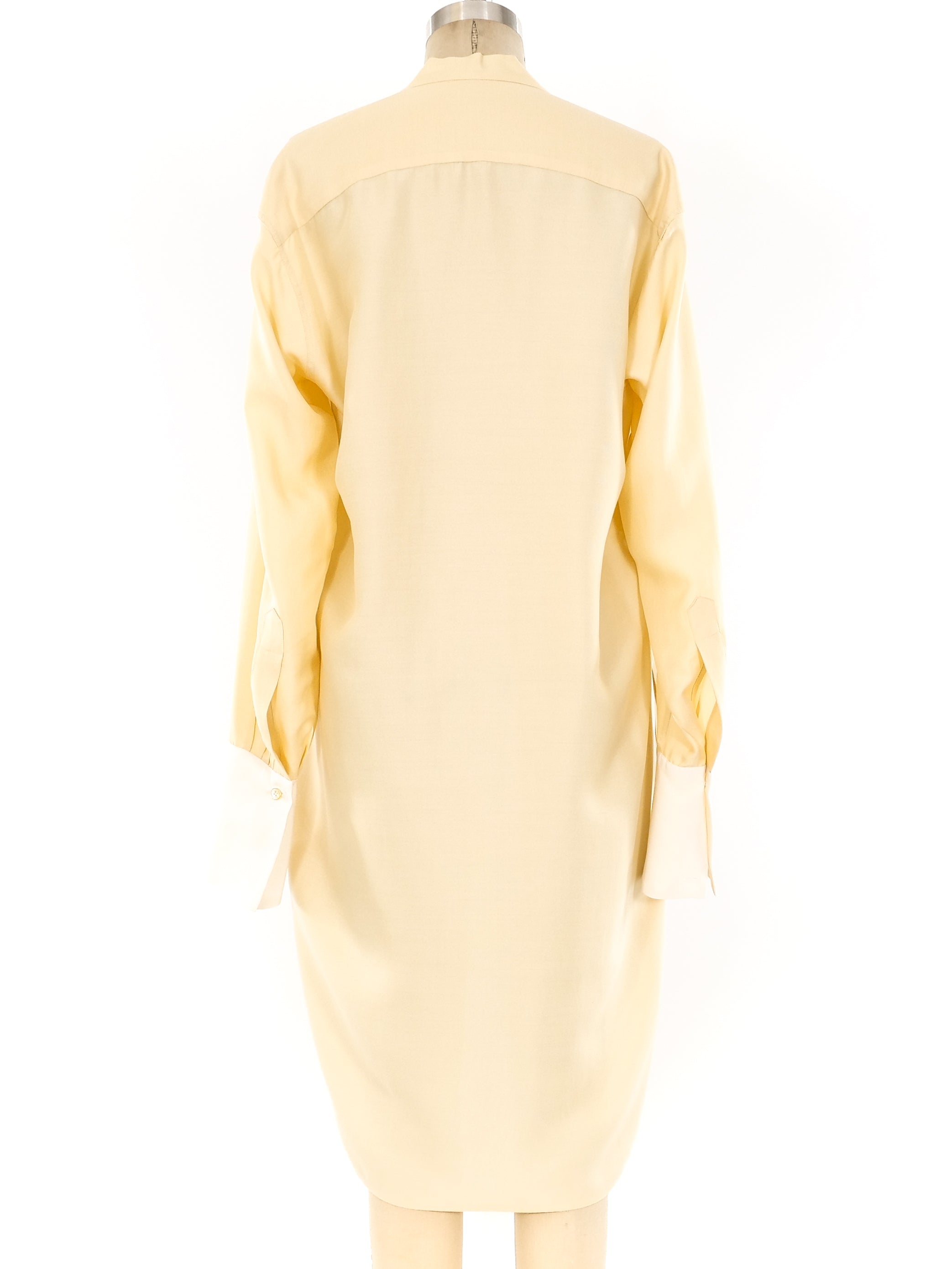 【CELINE】SHIRT DRESS IN SILK ETTE Celine Silk Shirt Dress